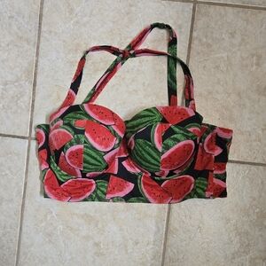 Torrid Watermelon Print Bikini Top
